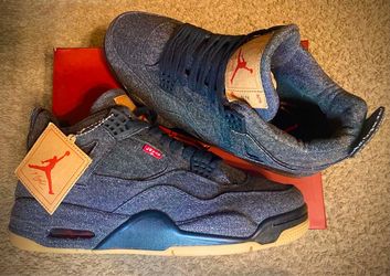 Air Jordan 4 Retro Levi's Black Denim Sneakers