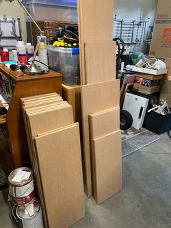 Wood closet shelving