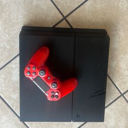 PlayStation 4 & Red PlayStation controller 