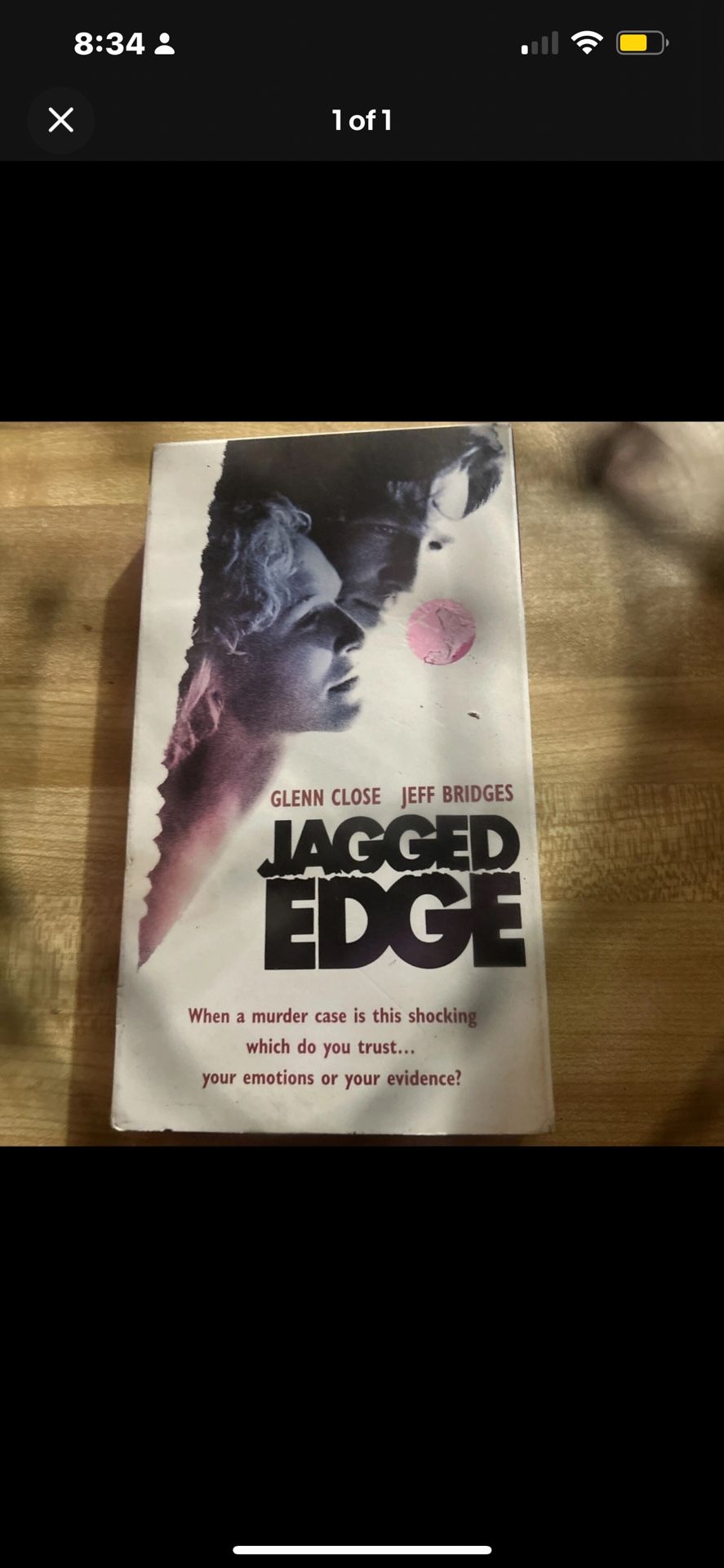 Jagged Edge (VHS, 1996, Closed Captioned)