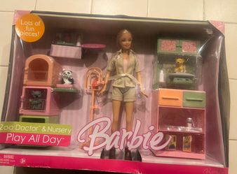 2006 BARBIE ZOO DOCTOR & NURSERY PLAY ALL DAY - K3080 - ORIGINAL BOX UNOPENED