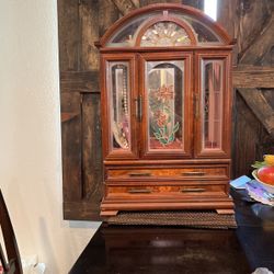Jewelery Wood Glass Box 