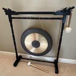 25” Wide Gong with wood stand