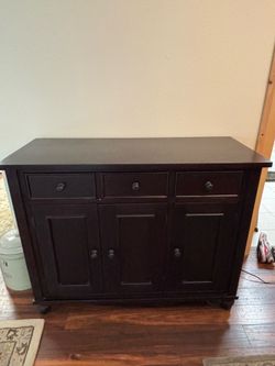 Crate & Barrel Side Board Table, Black