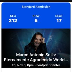  Marco Antonio Solís Boletos 2 Por $170