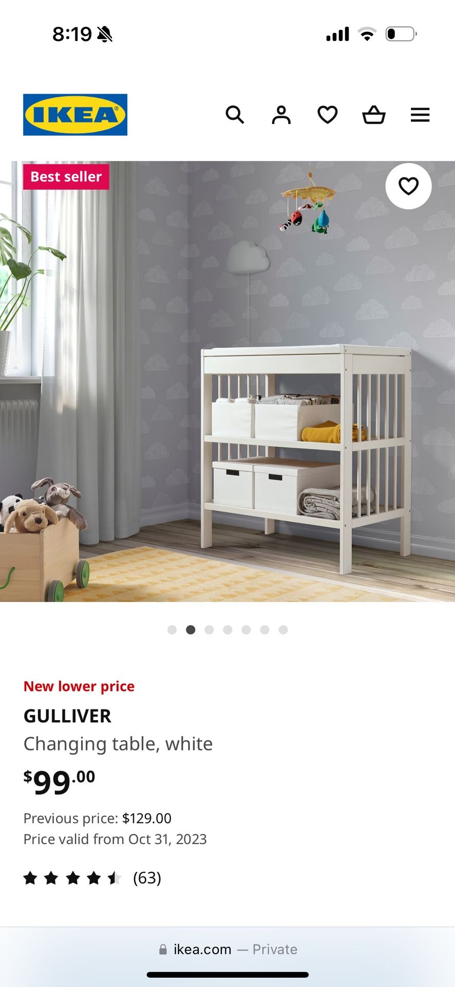 IKEA Changing Table