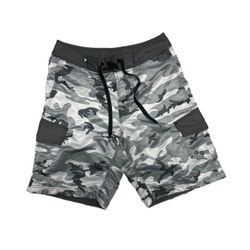 Grey Size 30 Camo Board Shorts