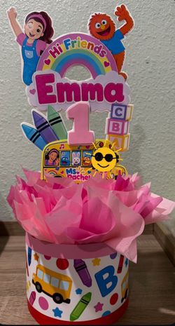 Ms. Rachel Custom Birthday Party Centerpiece