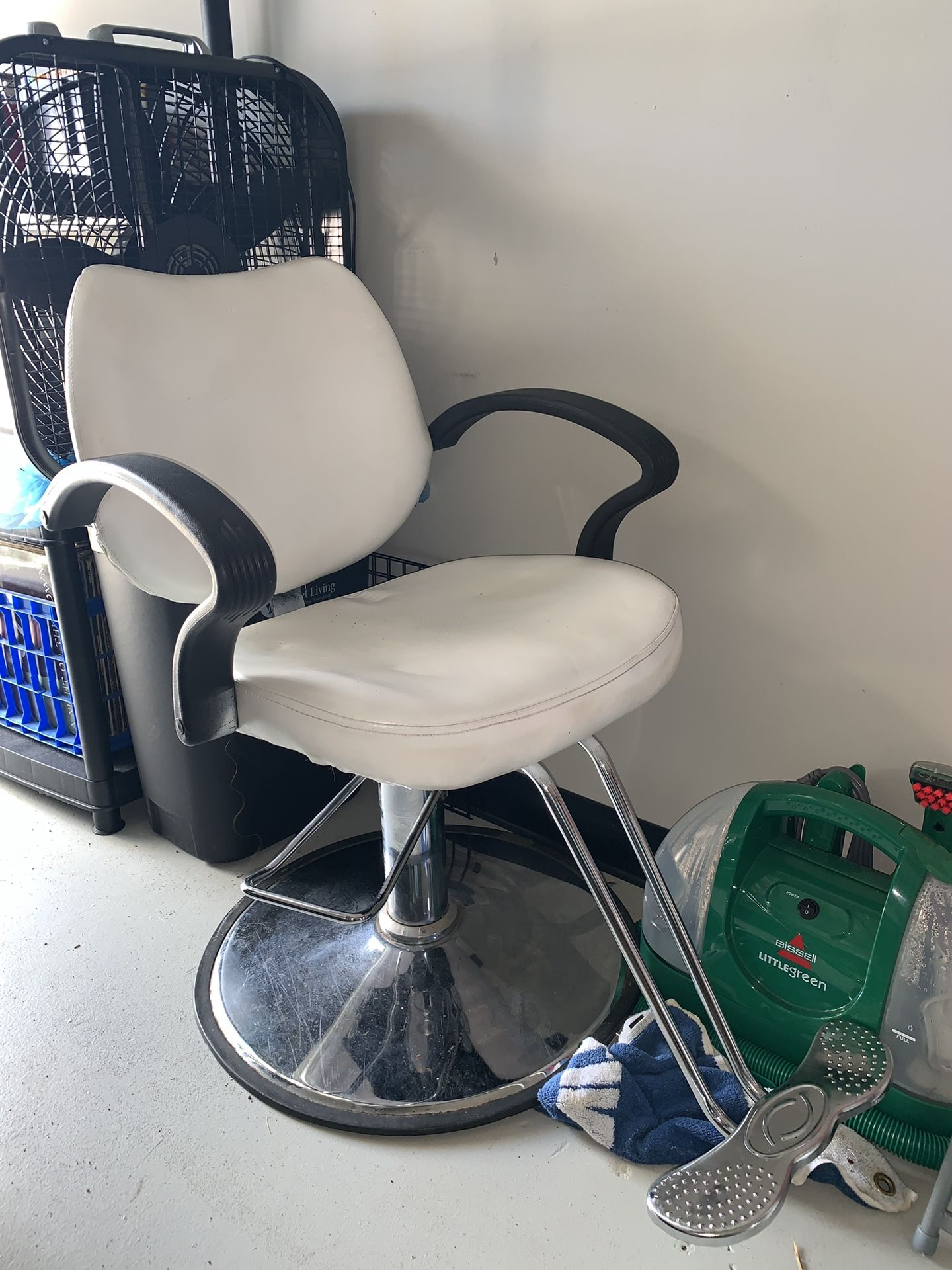 A used salon chair I’ve repainted it many times , you can too and it works perfect 👍🏼