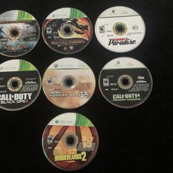 Microsoft Xbox 360 Game Lot(7 Games)BATMAN MORTAL KOMBAT CALL OF DUTY BURNOUT+(Post Nintendo Era)