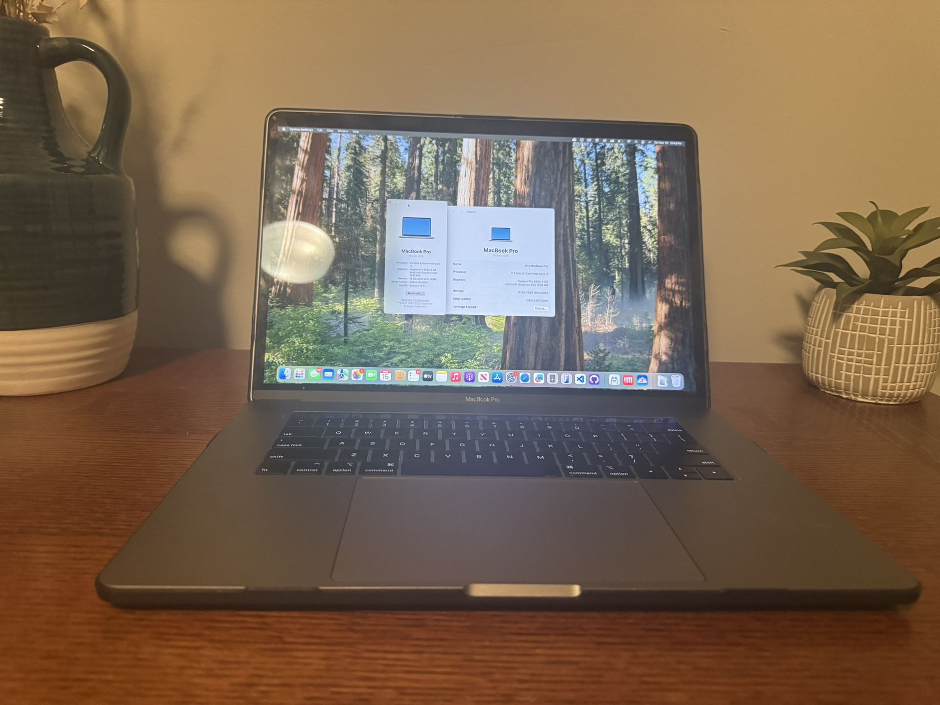 MacBook Pro 15” with 16GB RAM (2018)