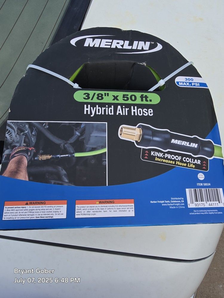 Merlin 3/8" x 50 ft. Hybrid Air Hose