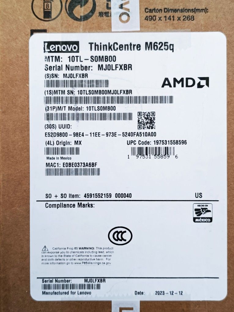 NEW ThinkCentre +27 HP Monitor +Wireless Keyboard NEW