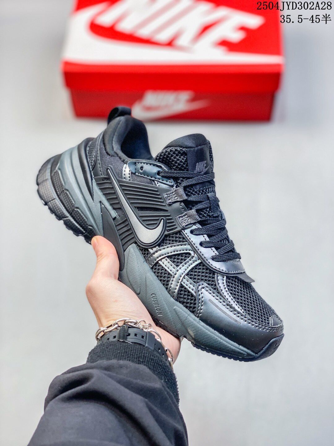 NIKE V2K RUN running shoes retro trend mesh breathable sneakers gray silver tight upper