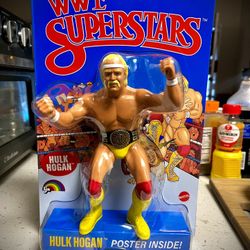 WWE LJN Superstars | Hulk Hogan Action Figure | 1980s Retro 8” Collectible Toy!