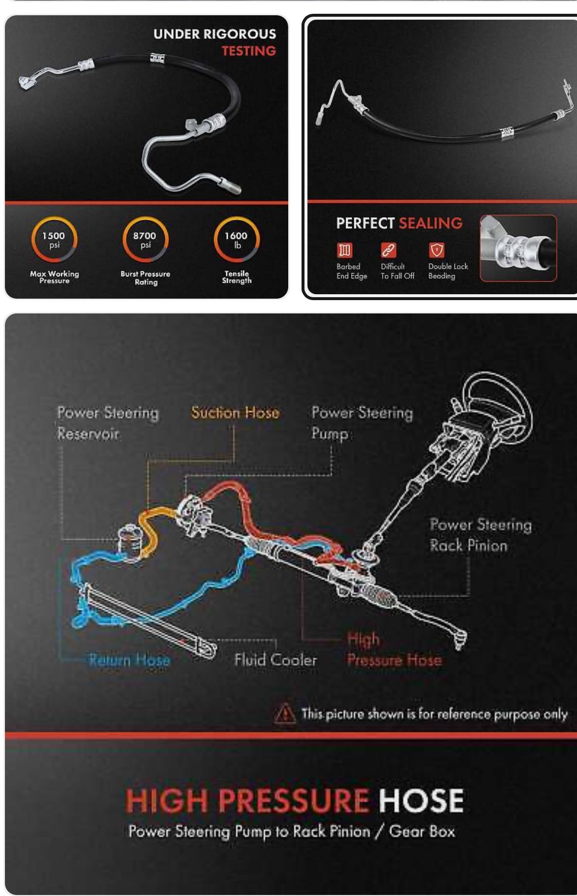 Power Steering Return Line Hose Assembly for Chevrolet Trailblazer 2002-2009 GMC