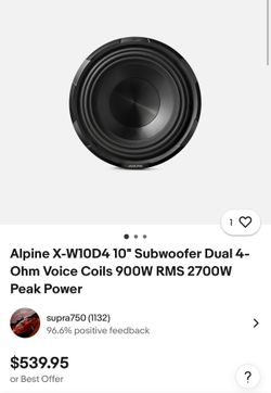 10” Type X subwoofer