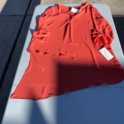 BRAND NEW LADIES FRANK LYMAN DESIGN TUNIC BLOUSE W/TAGS SIZE 14