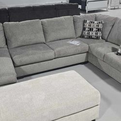 AP🎉 Oversized 3 Piece Sectional Couch With Chaise// Financing & Delivery 