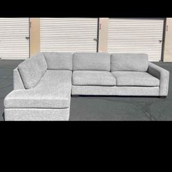 Gray Sectional Couch With Chaise Delivery Available 