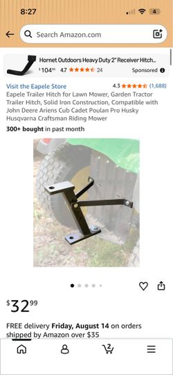 Lawn Mower Trailer Tow Hitch