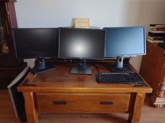 Dell P2217 22in LCD Monitor 1680x1050 16:10 HDMI DP VGA Black/Silver Set Of 3