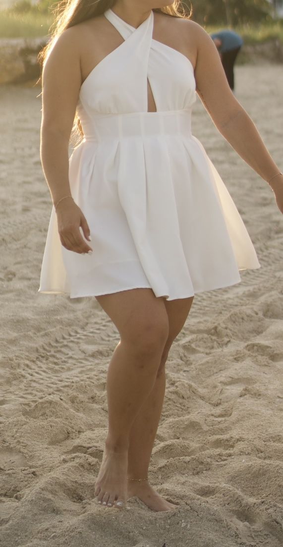White Mini Dress Elegant