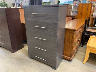 DICKSON FURNITURE Dark Grey Tall 5-Drawer Dresser