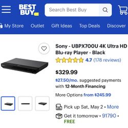 Sony Blue Ray Player 