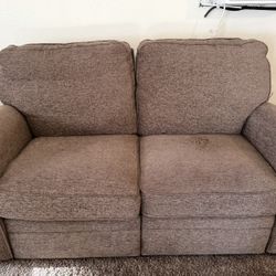 Brown loveseat sofa 