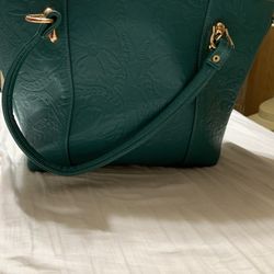Real Leather Turquoise Purse