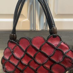 Aldo Red Faux Leather Satchel/Top Handle Bag