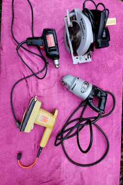 Tool Lot Corded Drill Saw Sander Hole Hog  Type 90 Drill