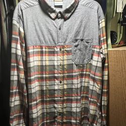 Men’s Columbia Flannel Button Up Long Sleeve XL
