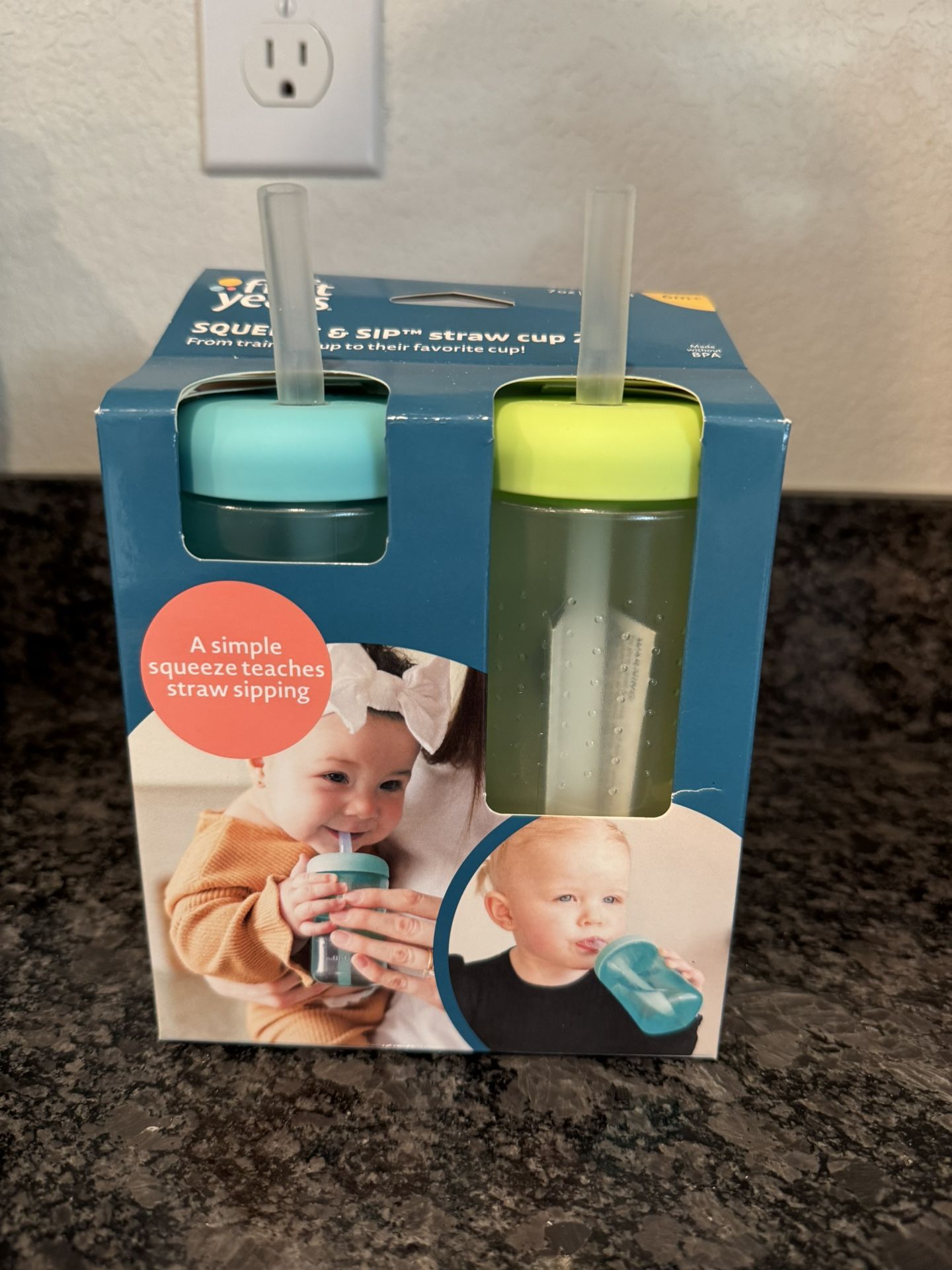 Squeeze And dip baby Straw Cup 6m+