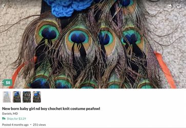 Baby peacock costume baby out fits.... cute baby photography props with headband....and crochet meramaid headband bra and tail...