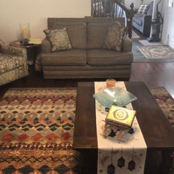 So Far Two Loveseats Two Single Couch It’s Very Good Condition