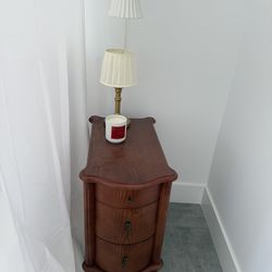 Bedside table and lamp set