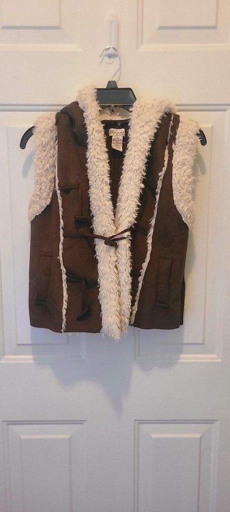 Multi Material Brown Vest