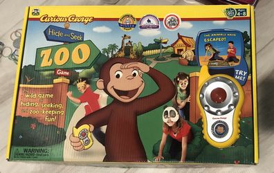 Curious George Hide and Seek Zoo Board Game. Rare, it retails for $85-$125 online