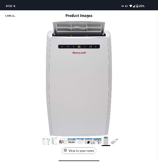 Portable Air Conditioner 10,000 BTU, Honeywell MN10CESWW, Cooling with Dehumidifier & Fan (White)
