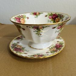 Royal Albert Country Roses Small Bowl With Saucer 