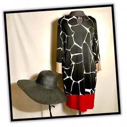 Animal Print Dress with Sunhat Combo
