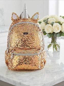 Gold Unicorn backpack