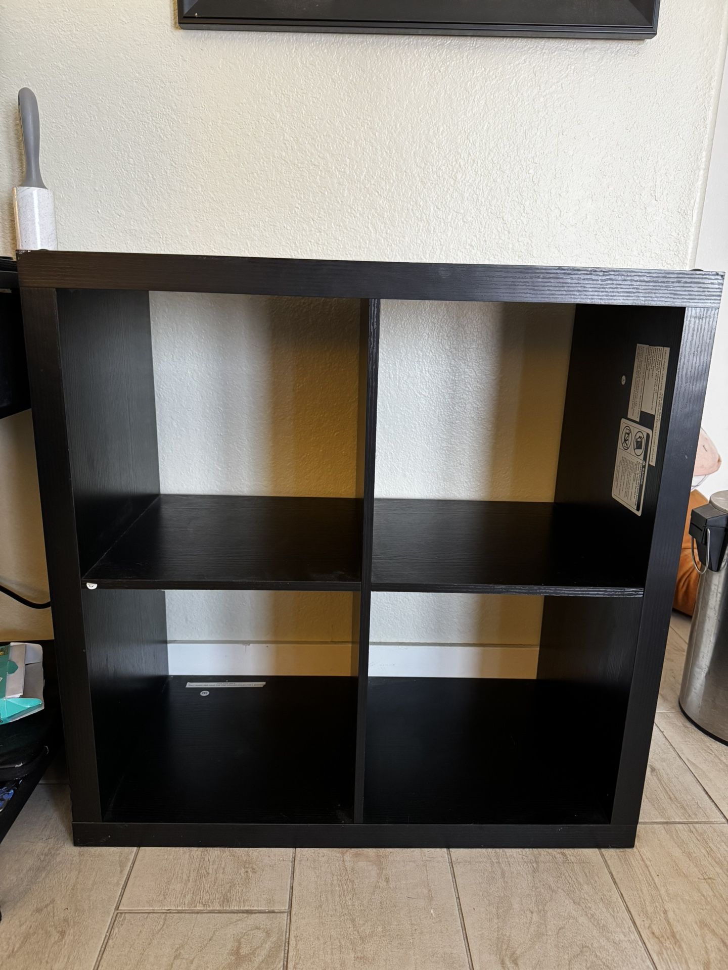 2 Black Sectional Cube Nightstands