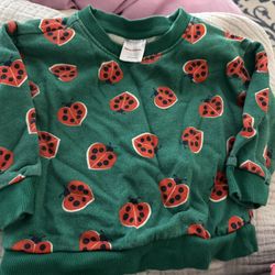Hanna Andersson Ladybug Sweatshirt 18-24 Months