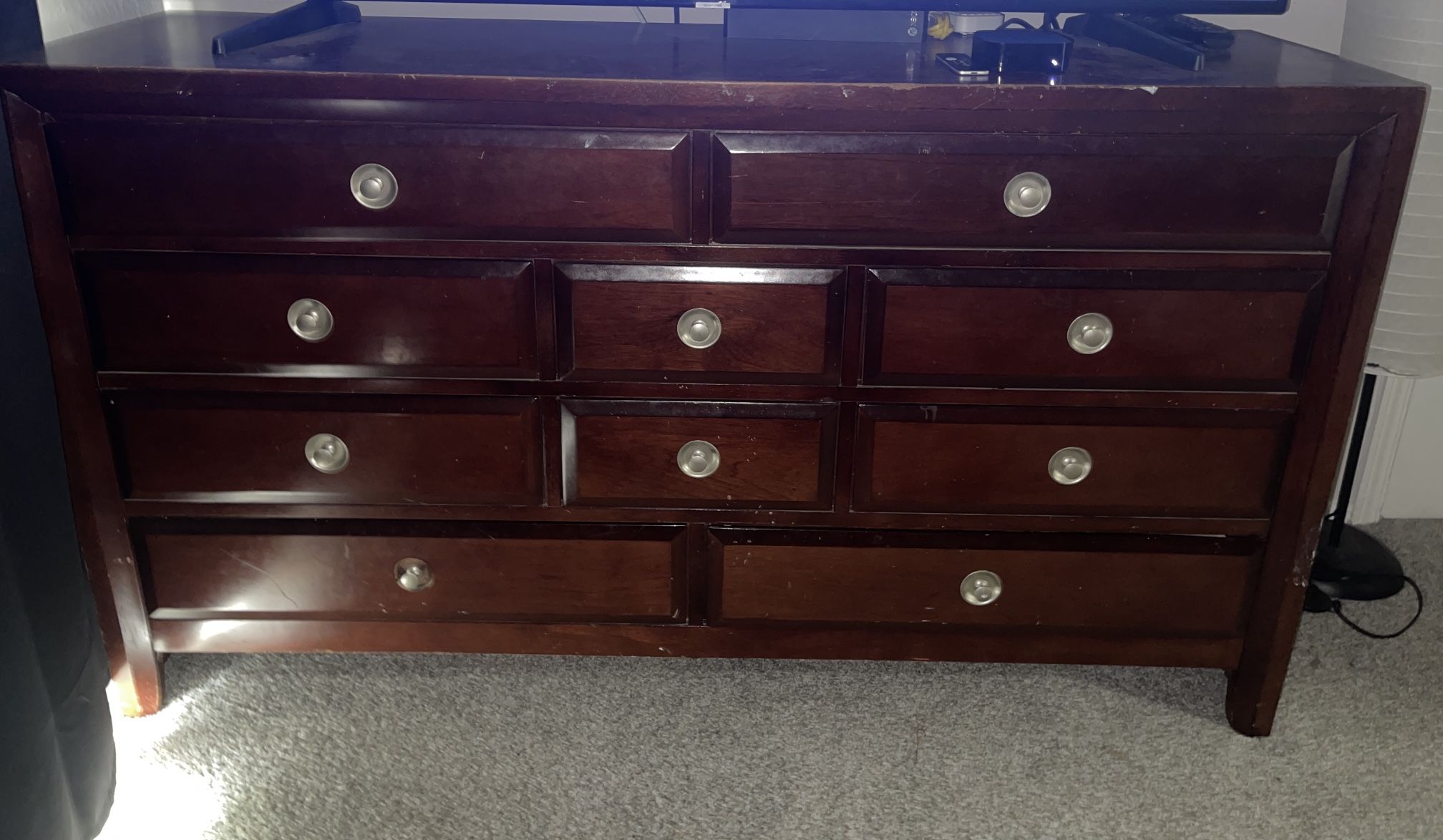 Large 10-Drawer Wood Dresser