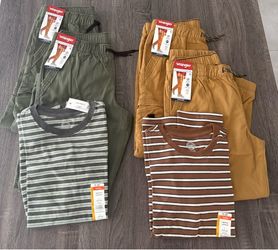 Boys wrangler 12 husky pants joggers shirts