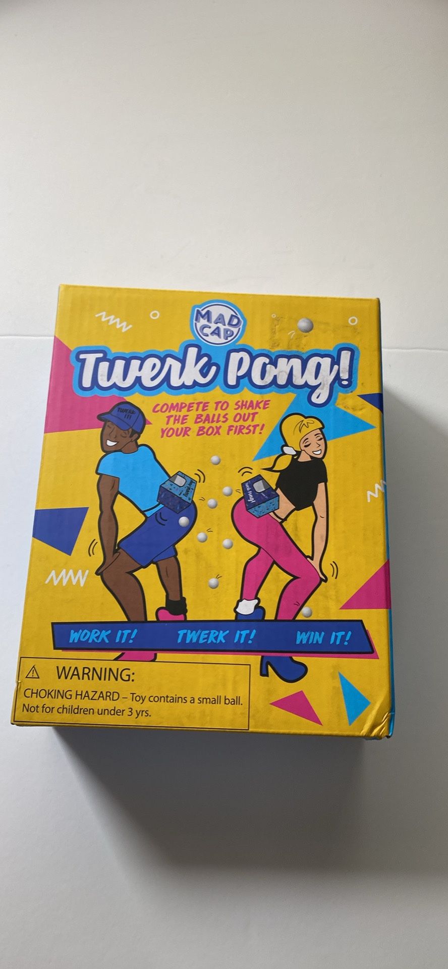 Original Twerk Party Game. Includes 10 Balls, Ribbon & Cardboard Boxes NEW!