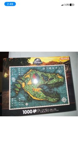 AQUARIUS Jurassic World Map Puzzle 1000 Piece Jigsaw Puzzle